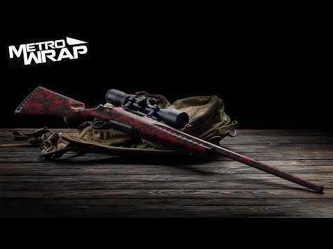 Rifle Erratic Woodland Camo Gun Skin Vinyl Wrap