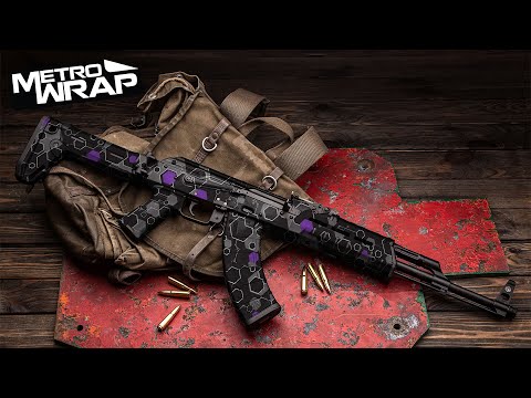 AK 47 Hex DNA Magenta Gun Skin Vinyl Wrap