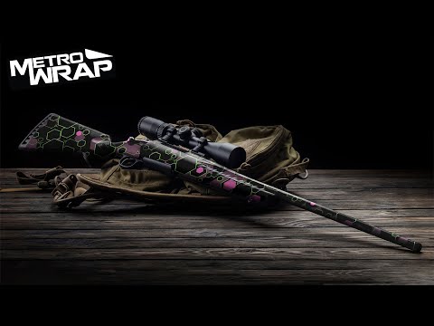 Rifle Hex DNA Magenta Lime Gun Skin Vinyl Wrap