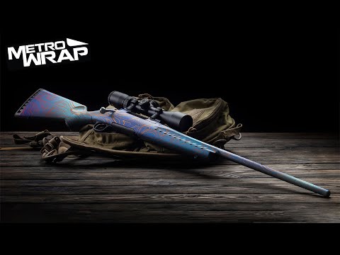 Rifle Damascus Fiesta Gun Skin Vinyl Wrap