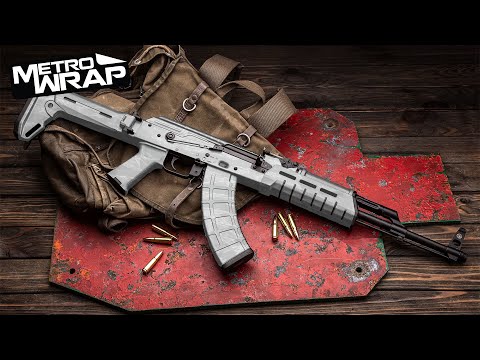 AK 47 Vietnam Tiger Stripe Purple Tiger Gun Skin Vinyl Wrap