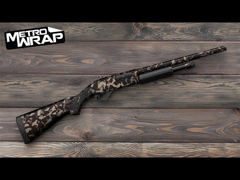 Shotgun Erratic Yellow Tiger Camo Gun Skin Vinyl Wrap