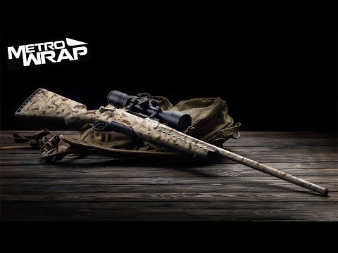 Rifle Ragged Woodland Camo Gun Skin Vinyl Wrap