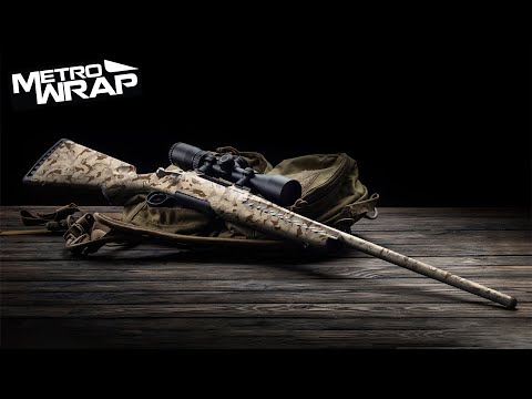 Rifle Ragged Desert Camo Gun Skin Vinyl Wrap