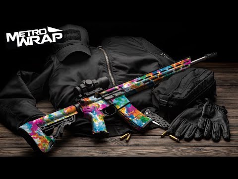 Tie Dye Ocean Breeze Gun Wrap for AR 15 – GunWraps.com