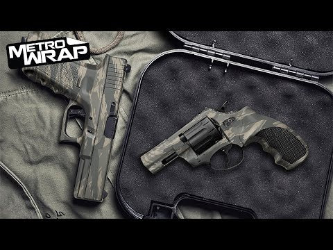 Pistol & Revolver Vietnam Tiger Stripe Militant Copper Gun Skin Vinyl Wrap