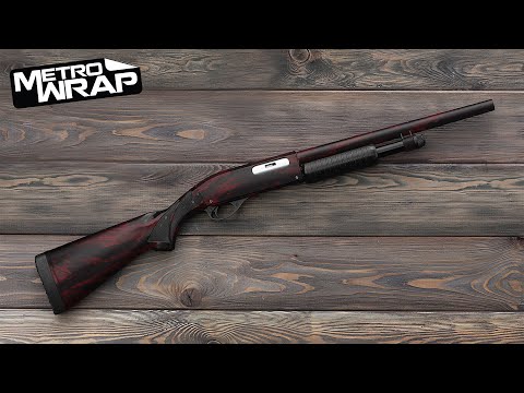 Shotgun Vietnam Tiger Stripe Red Tiger Gun Skin Vinyl Wrap