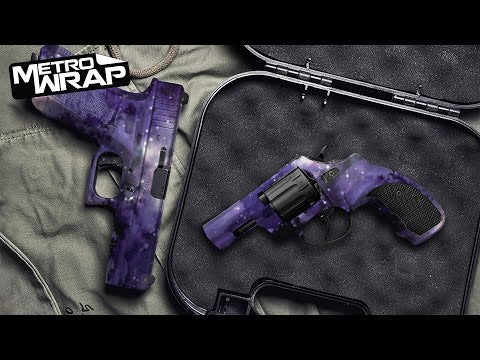 Pistol & Revolver Galaxy Purple Nebula Gun Skin Vinyl Wrap