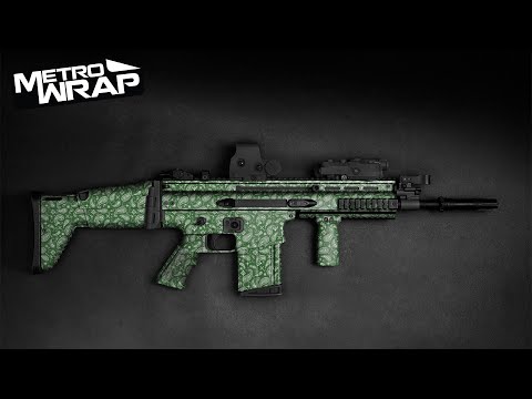 Tactical Bandana Green & White Gun Skin Vinyl Wrap