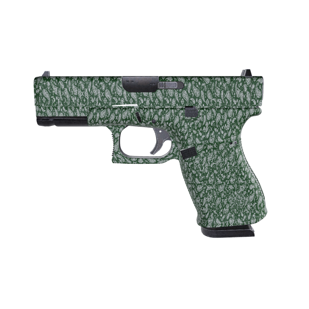 Pistol & Revolver Bandana Green & White Gun Skin