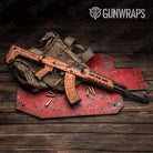 Bandana Orange White AK 47 Gun Skin Vinyl Wrap