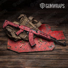 Bandana Red White AK 47 Gun Skin Vinyl Wrap