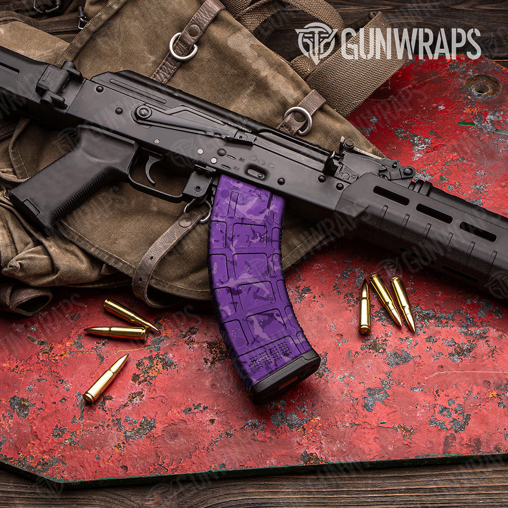 Battle Storm Elite Purple Camo AK 47 Mag Gun Skin Vinyl Wrap