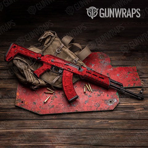 Red AK-47 Gun Skin Vinyl Wraps