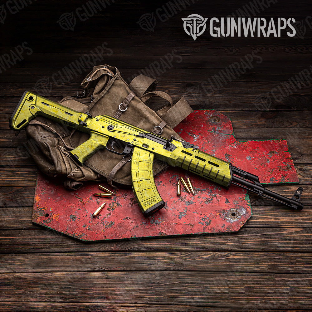 Battle Storm Elite Yellow Camo AK 47 Gun Skin Vinyl Wrap