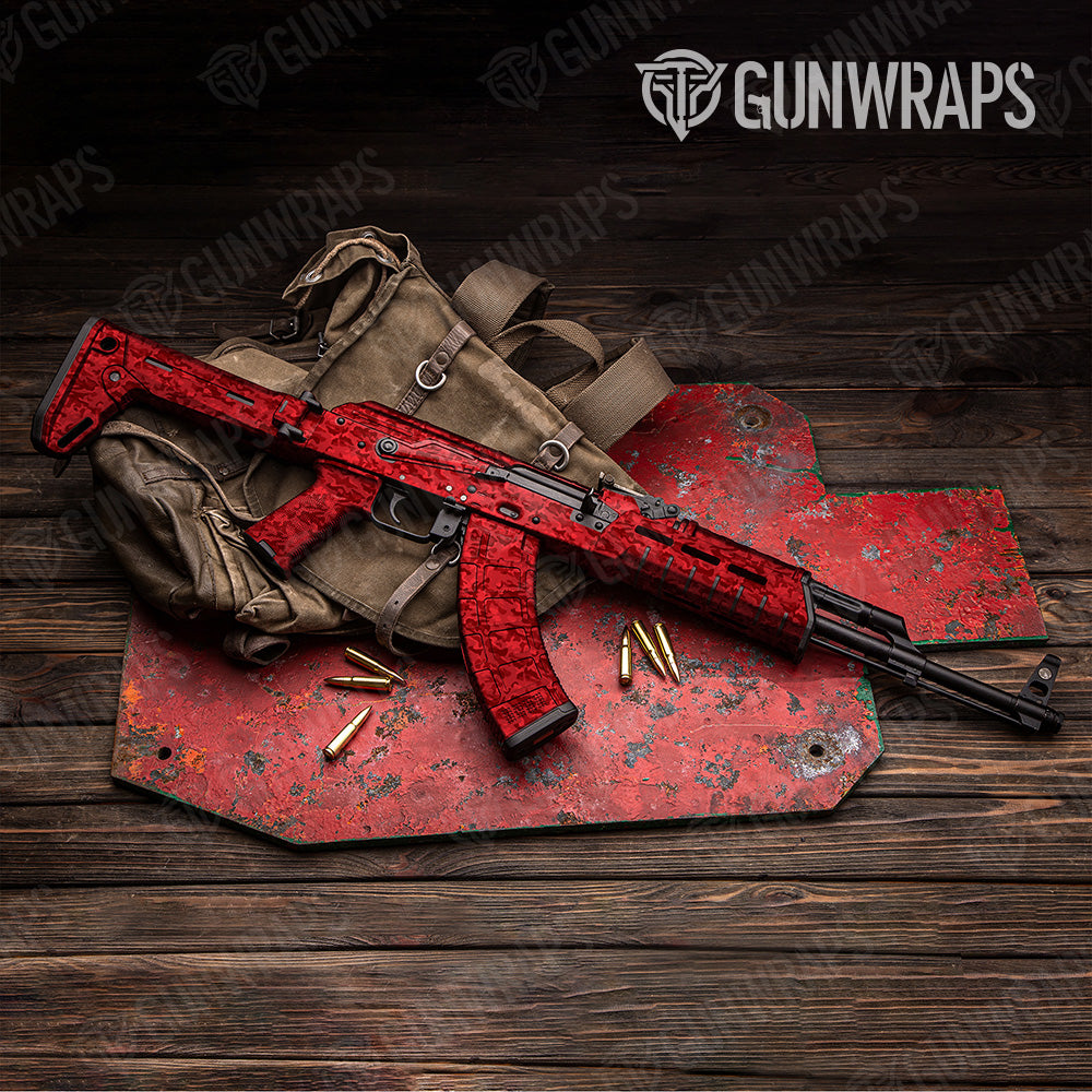 Classic Elite Red Camo AK 47 Gun Skin Vinyl Wrap