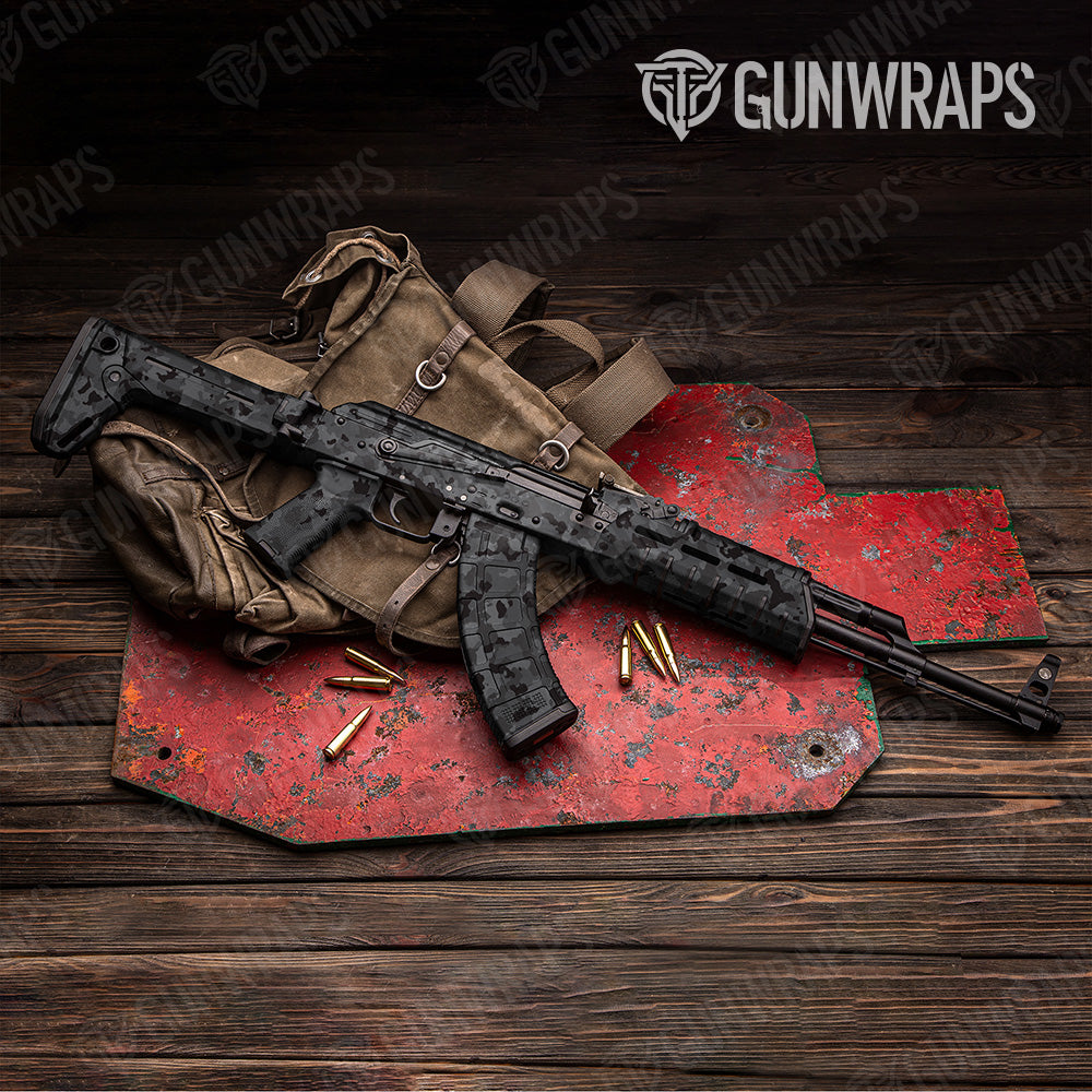 Cumulus Elite Black Camo AK 47 Gun Skin Vinyl Wrap