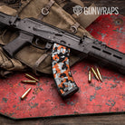 Cumulus Orange Tiger Camo AK 47 Mag Gun Skin Vinyl Wrap