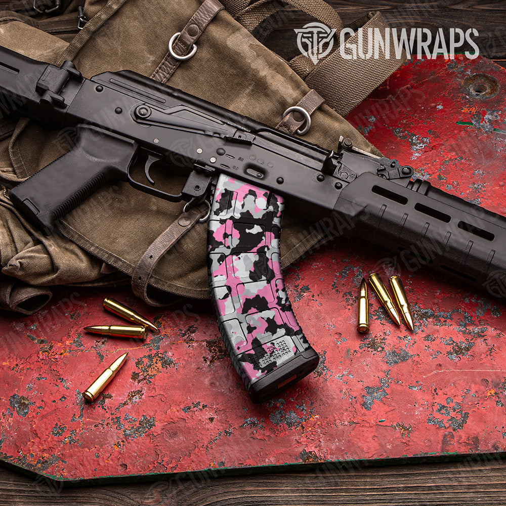 Cumulus Pink Tiger Camo AK 47 Mag Gun Skin Vinyl Wrap