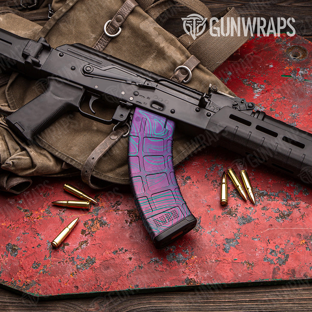 Damascus Aurora AK 47 Mag Gun Skin Vinyl Wrap