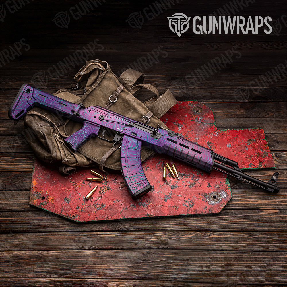 Damascus Aurora AK 47 Gun Skin Vinyl Wrap