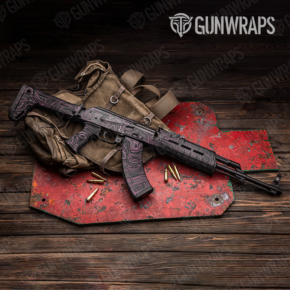 Damascus Pink AK 47 Gun Skin Vinyl Wrap