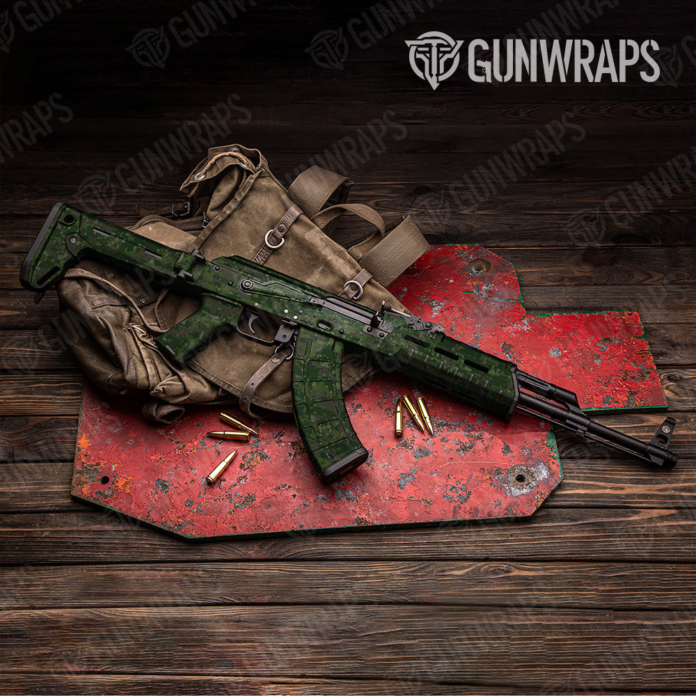 Digital Army Dark Green Camo AK 47 Gun Skin Vinyl Wrap