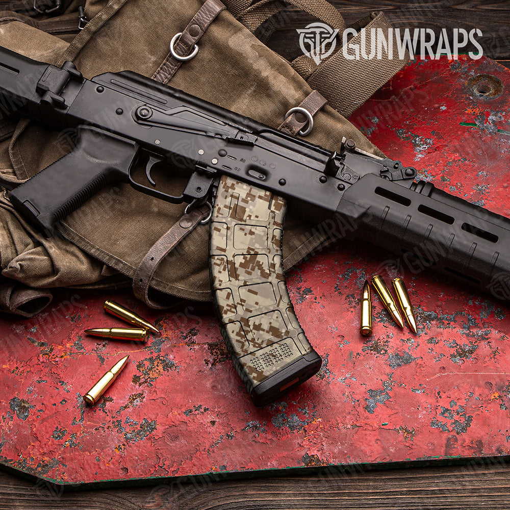 Digital Desert Camo AK 47 Mag Gun Skin Vinyl Wrap