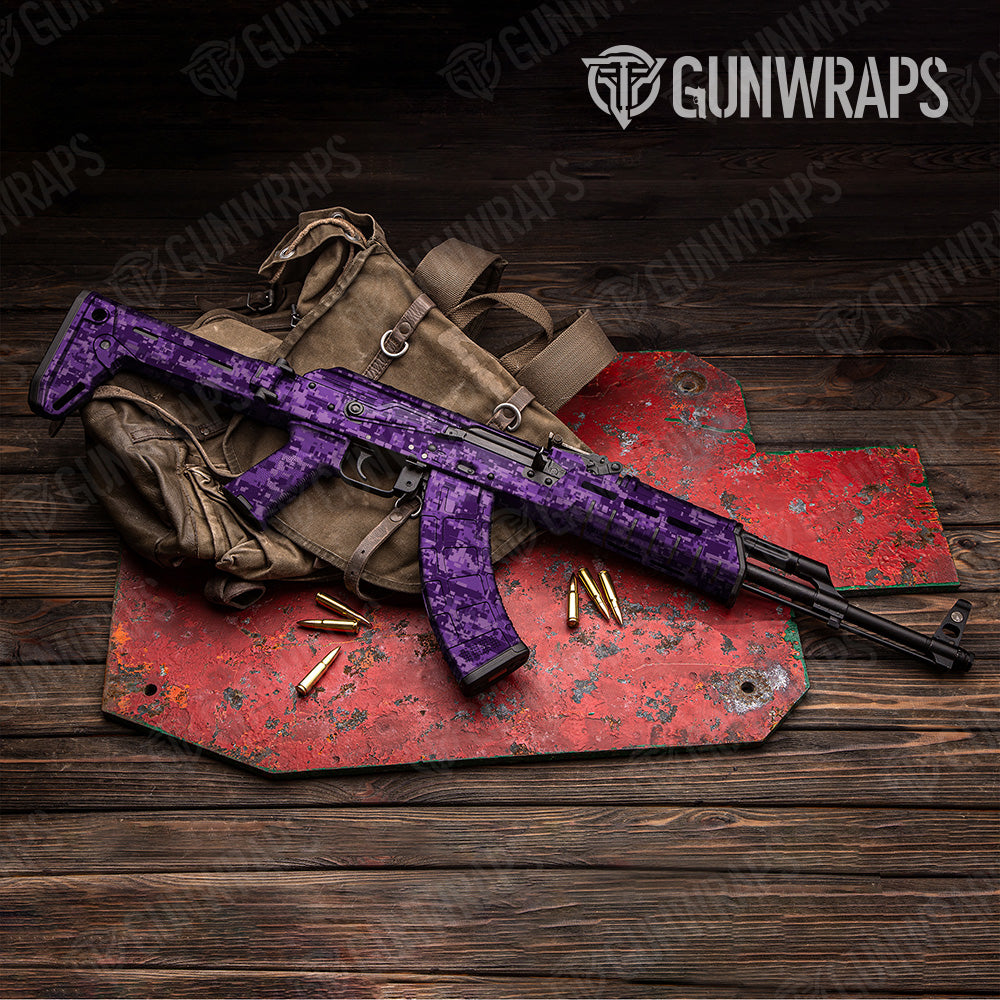 Digital Elite Purple Camo AK 47 Gun Skin Vinyl Wrap