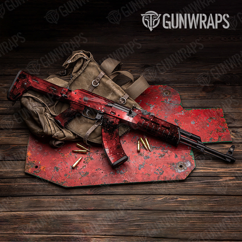 Galaxy Red AK 47 Gun Skin Vinyl Wrap