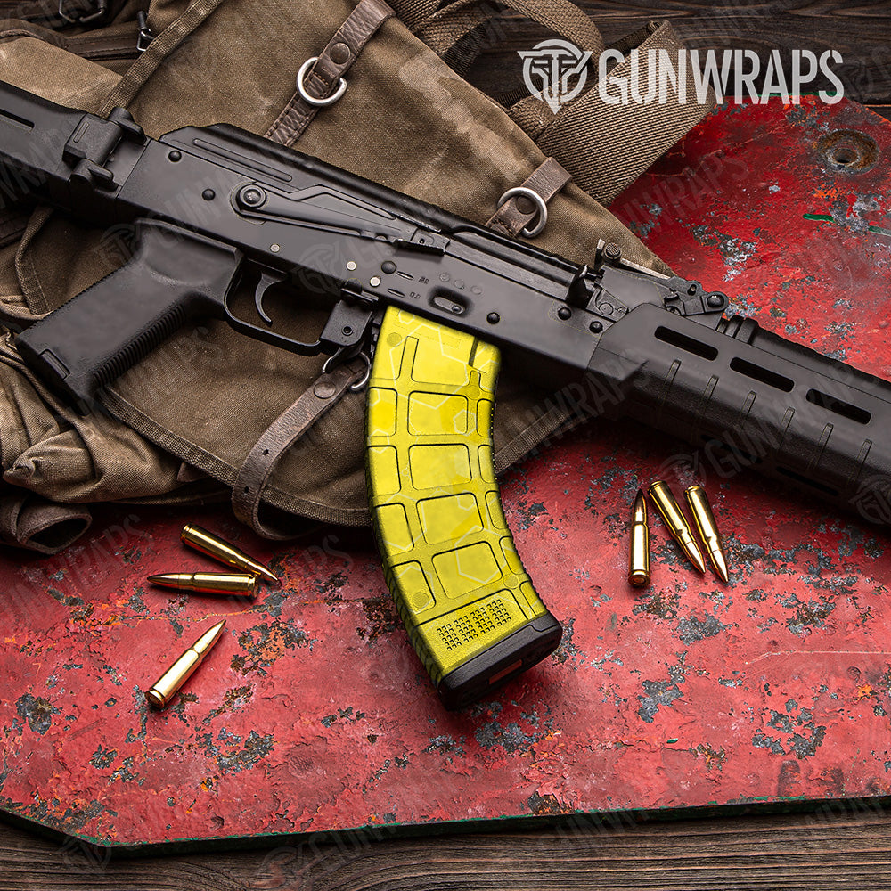 Hex DNA Elite Yellow AK 47 Mag Gun Skin Vinyl Wrap