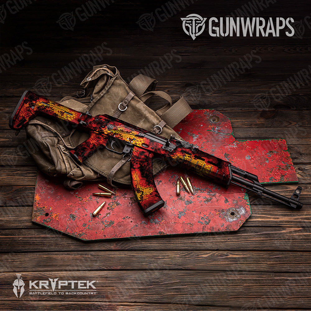 AK 47 Kryptek Lava Camo Gun Skin Vinyl Wrap