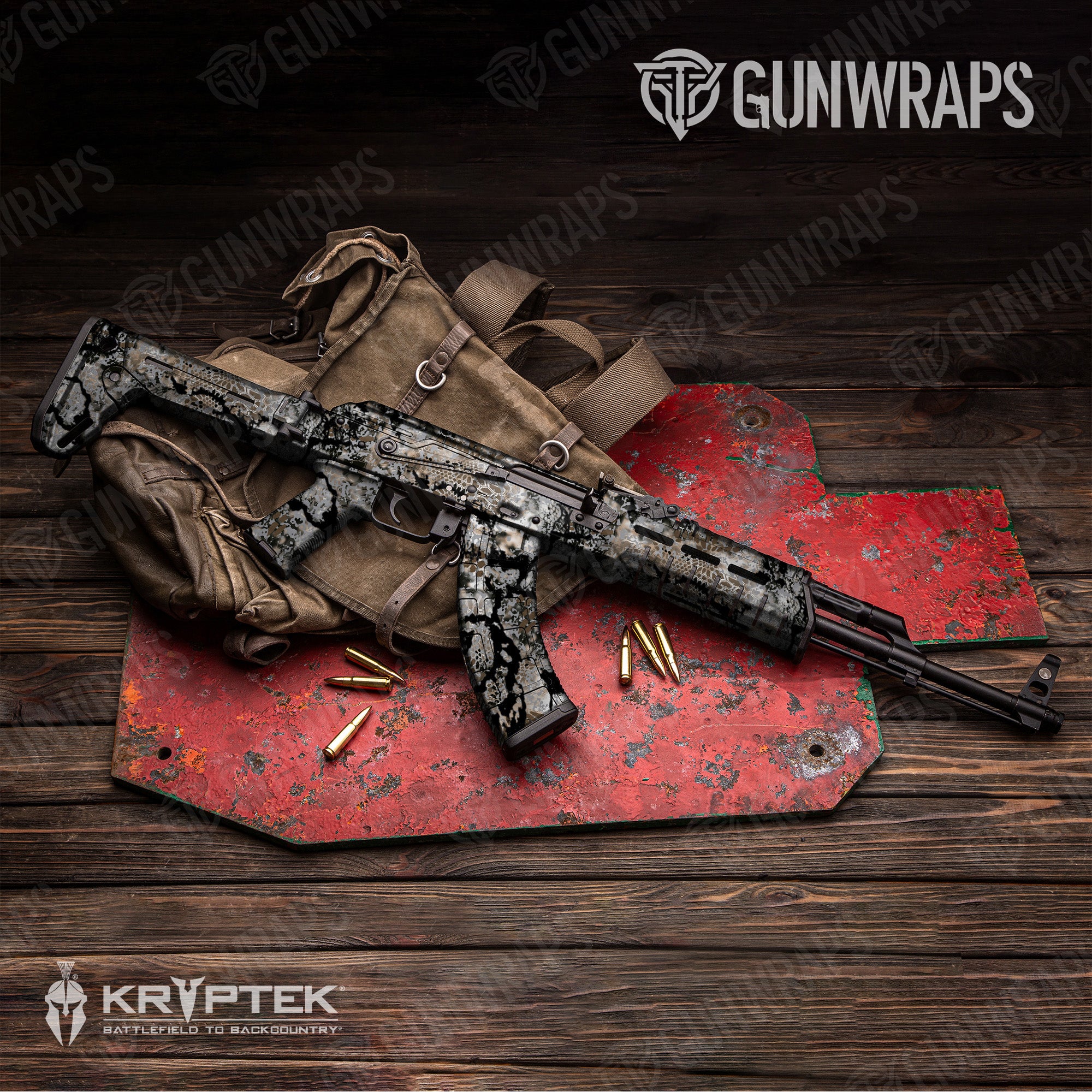AK 47 Kryptek Obskura Skyfall Camo Gun Skin Vinyl Wrap