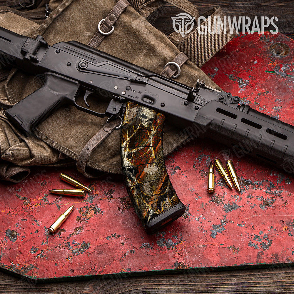 Nature Burning Voodoo Camo AK 47 Mag Gun Skin Vinyl Wrap