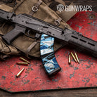 Sharp Baby Blue Camo AK 47 Mag Gun Skin Vinyl Wrap