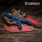 Sharp Elite Blue Camo AK 47 Gun Skin Vinyl Wrap