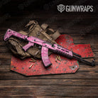 Sharp Elite Pink Camo AK 47 Gun Skin Vinyl Wrap