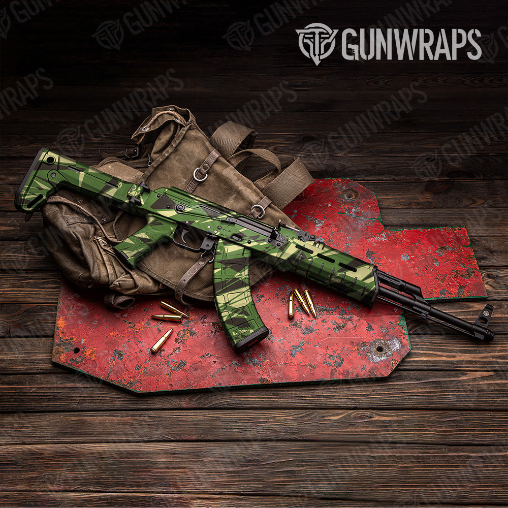 Sharp Jungle Camo AK 47 Gun Skin Vinyl Wrap