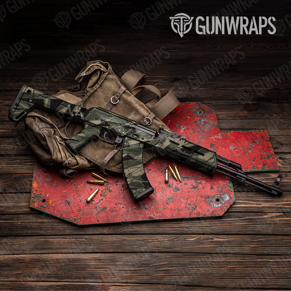 Sharp Militant Green Camo AK 47 Gun Skin Vinyl Wrap