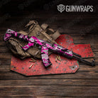 Sharp Magenta Tiger Camo AK 47 Gun Skin Vinyl Wrap