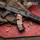 Sharp Orange Tiger Camo AK 47 Mag Gun Skin Vinyl Wrap