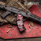 Sharp Red Tiger Camo AK 47 Mag Gun Skin Vinyl Wrap