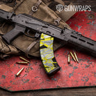 Sharp Yellow Tiger Camo AK 47 Mag Gun Skin Vinyl Wrap