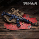 Shattered Blue Midnight Camo AK 47 Gun Skin Vinyl Wrap