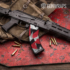 Shattered Red Tiger Camo AK 47 Mag Gun Skin Vinyl Wrap