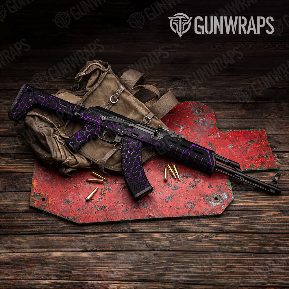 Vivid Hex Purple AK 47 Gun Skin Vinyl Wrap