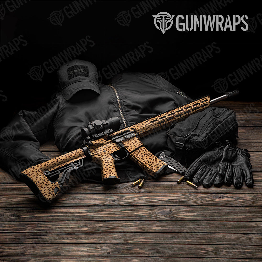 Animal Cheetah AR 15 Gun Skin Vinyl Wrap