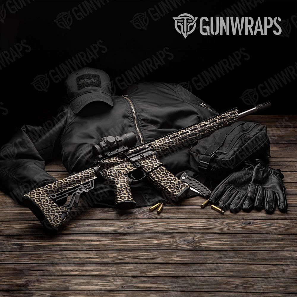 Animal Leopard AR 15 Gun Skin Vinyl Wrap