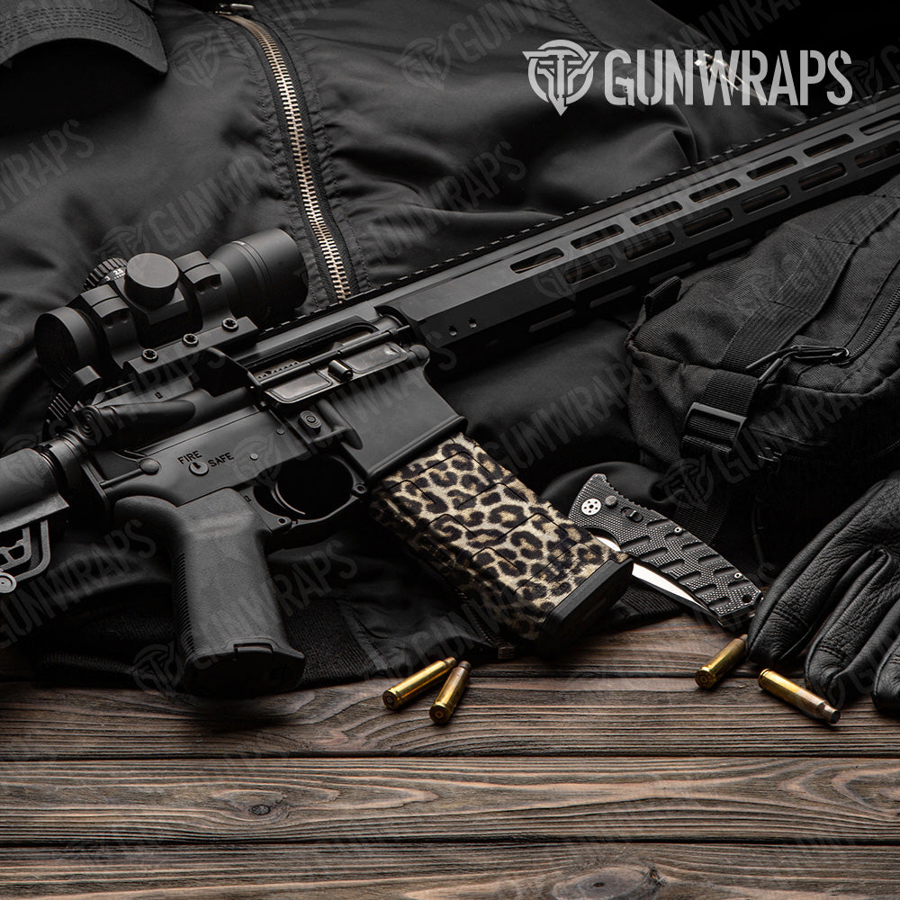 Animal Leopard AR 15 Mag Gun Skin Vinyl Wrap