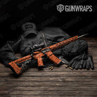 Bandana Orange Black AR 15 Gun Skin Vinyl Wrap